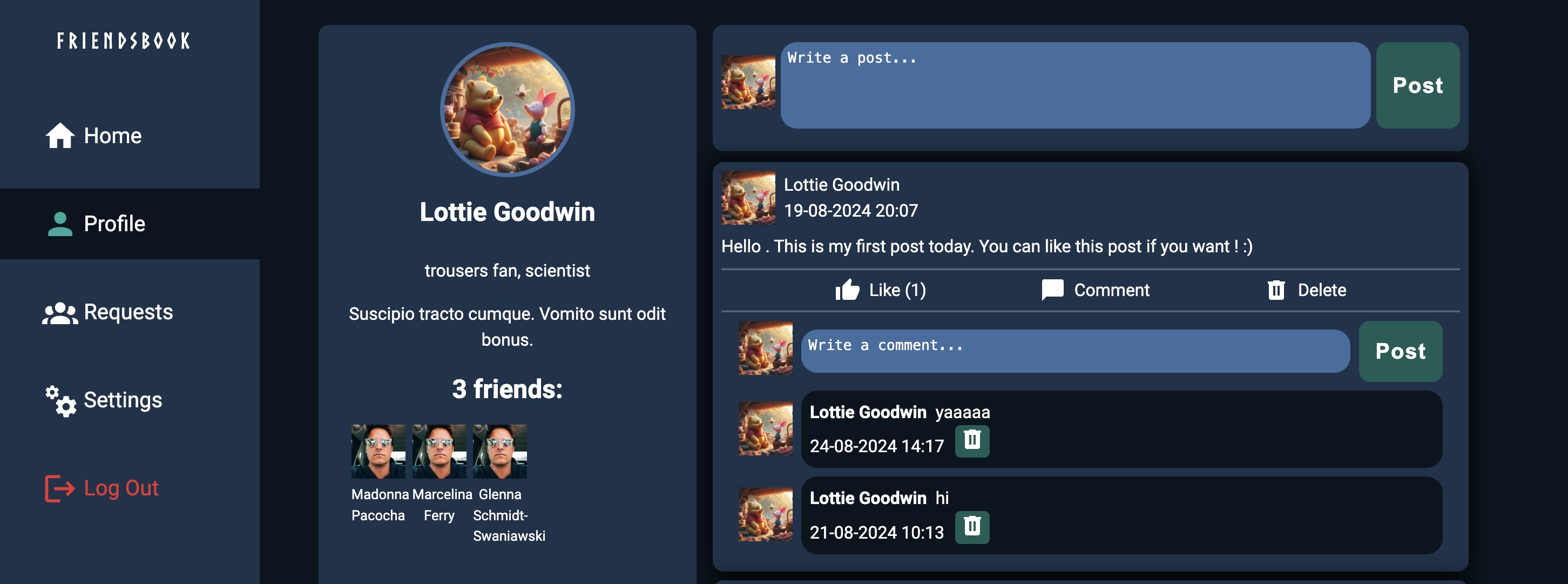 Screenshot of my project